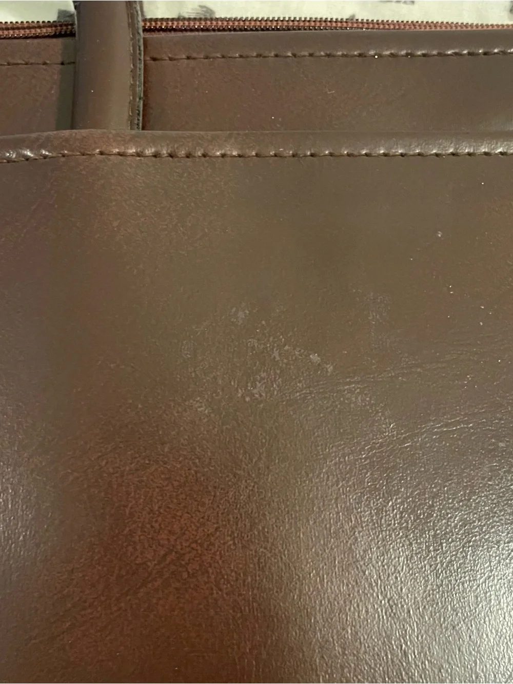 VINTAGE 80s Hit Structured Smooth Leather Slim Briefcase Portfolio Bag